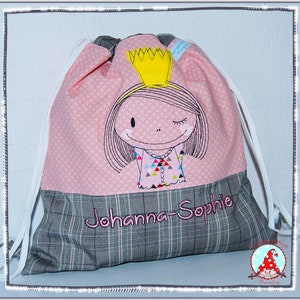 Gym bag Kindergarten bag also for twins with name Siblings Bag Bag Gym Backpack Children's cooking backpack Kita bag bag image 10