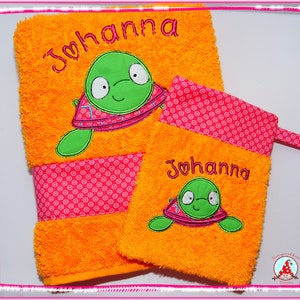 Handtuch & Waschlappen im Set mit Name und Motiv Waschhandschuh Towel Bild 3