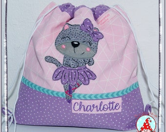 Turnbeutel mit Name & Wunschmotiv Kindergartenbeutel Beutel Tasche Rucksack Kita Beutel