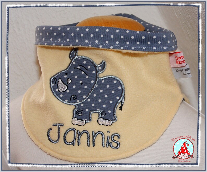 Baby and children neck sock with name & motif loop round scarf image 9