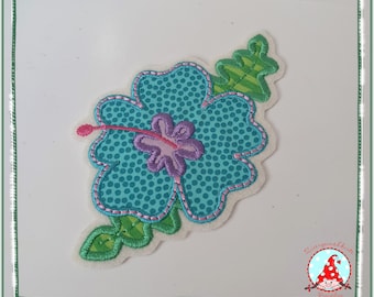 Patch Hibiscus Flower Application Iron-On Patch Flower Hibiscus