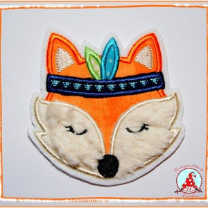 Aufnäher Boho Fuchs Applikation Aufbügler Flicken