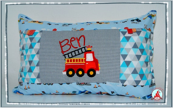 Patch Kissenbezug 40x60 mit Namen & Motiv Kuschelkissen Patchkissen Namenskissen Lieblingskissen Geburtskissen Patchwork Kissen