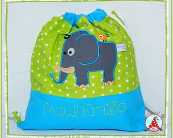 Turnbeutel mit Name & Motiv Gymback Kindergarten Beutel Tasche Rucksack Wäschebeutel Kindergartenrucksack