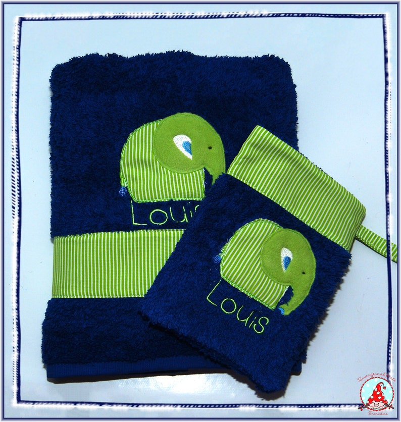 Handtuch & Waschlappen im Set mit Name und Motiv Waschhandschuh Towel Bild 4