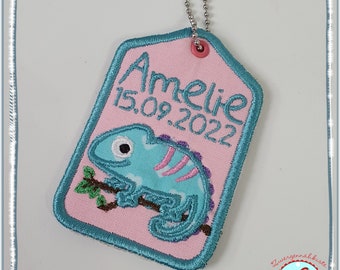 Pendant with name Name Pendant Sugar bag with name Pendant Chameleon