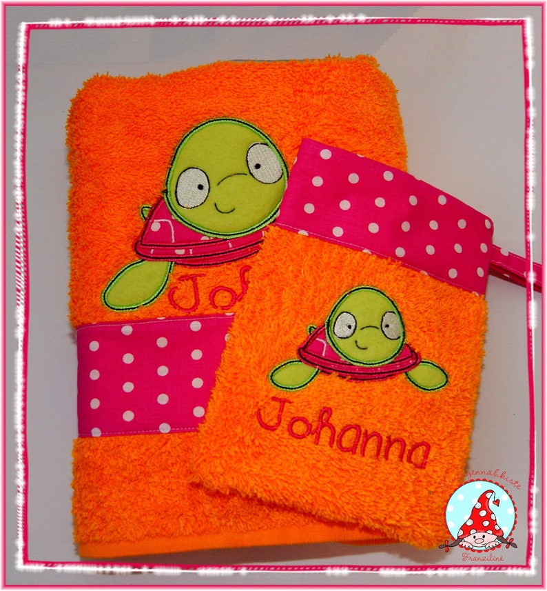 Handtuch & Waschlappen im Set mit Name und Motiv Waschhandschuh Towel Bild 9