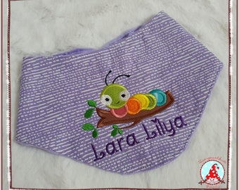Baby & toddler neck scarf with name and motif scarf