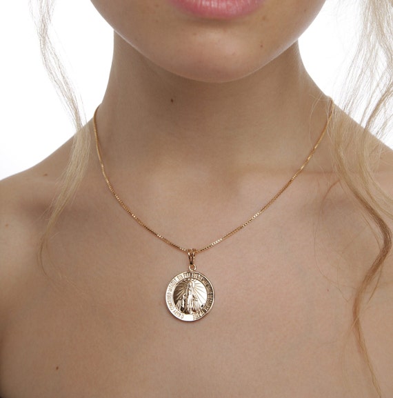 blessed mother pendant necklace