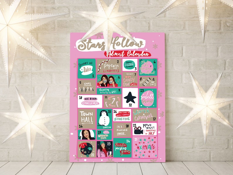 Gilmore Girls Advent Calendar DIGITAL DOWNLOAD A4 Gilmore Etsy