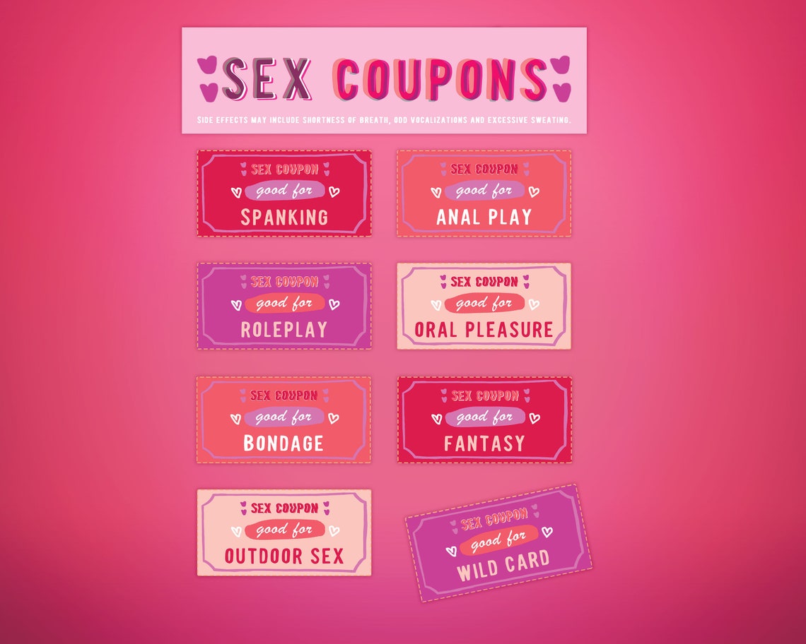 Sex Coupons Valentines Day T Instant Download Coupons Etsy