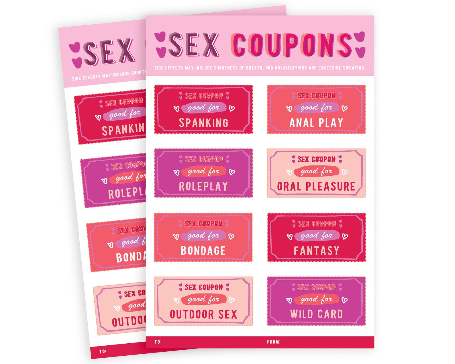 Sex Coupons Valentines Day Gift Instant Download coupons | Etsy
