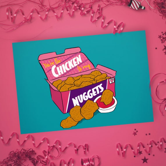 Chicken Nuggets Friend With Benefits Boyfriend card Etsy