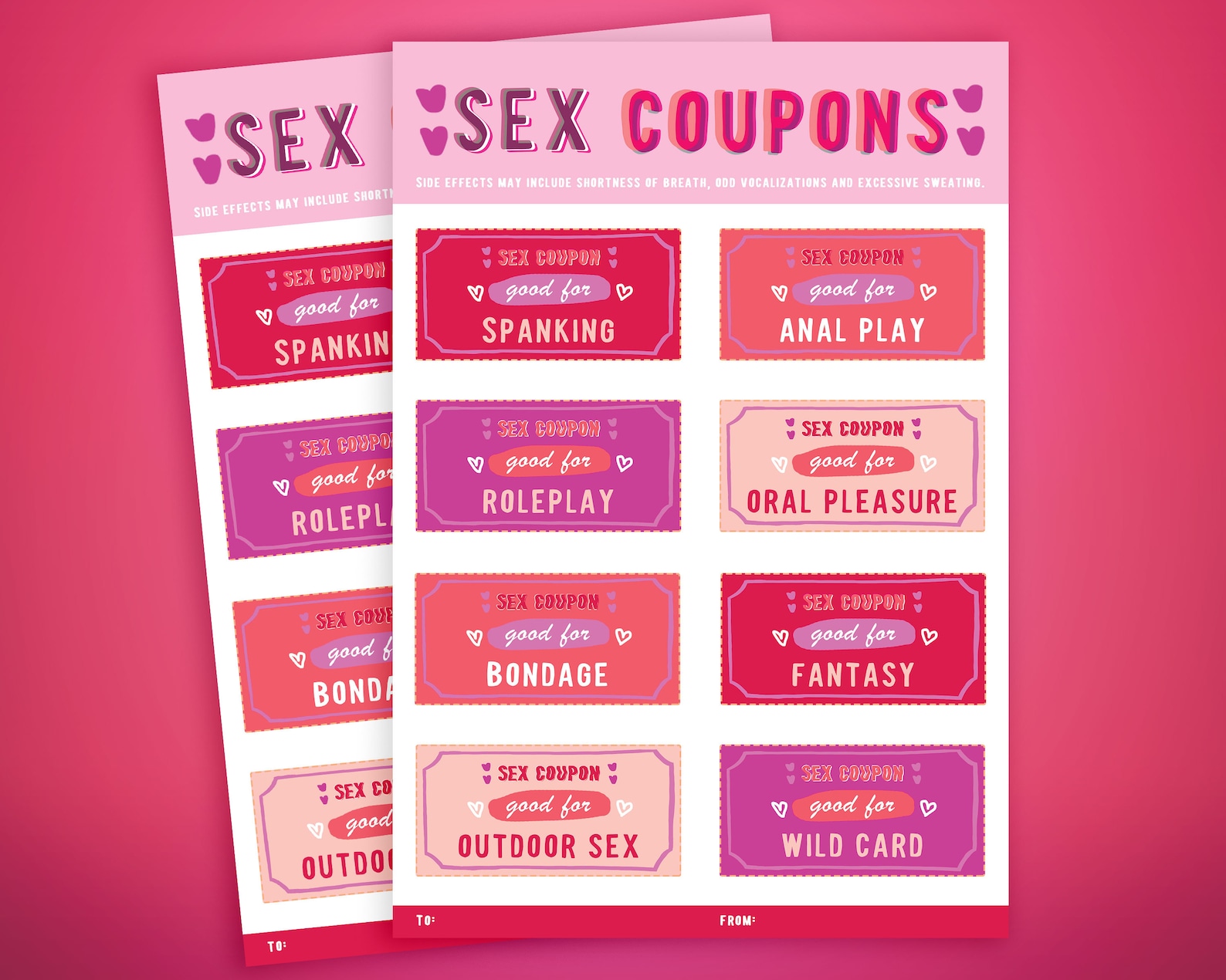 Sex Coupons Valentines Day T Instant Download Coupons Etsy