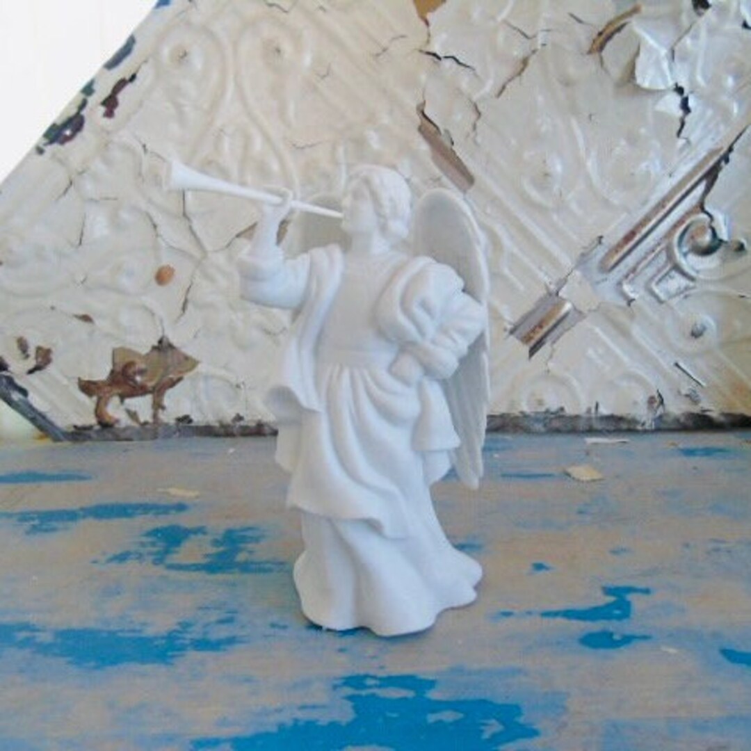 Avon White Bisque Nativity Angel Gabriel Etsy