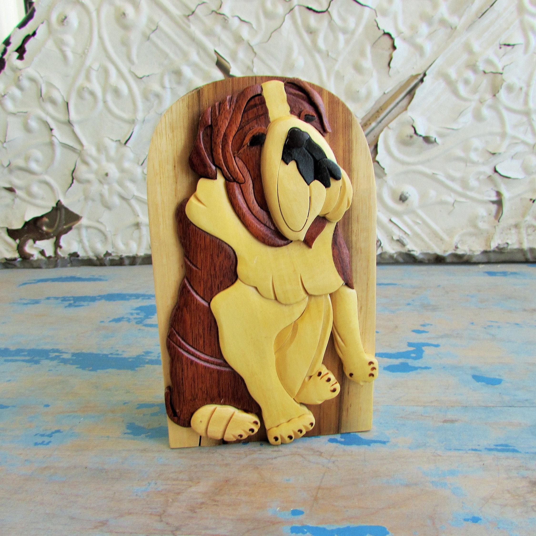 Dog Woodwork Puzzle Box Etsy Canada