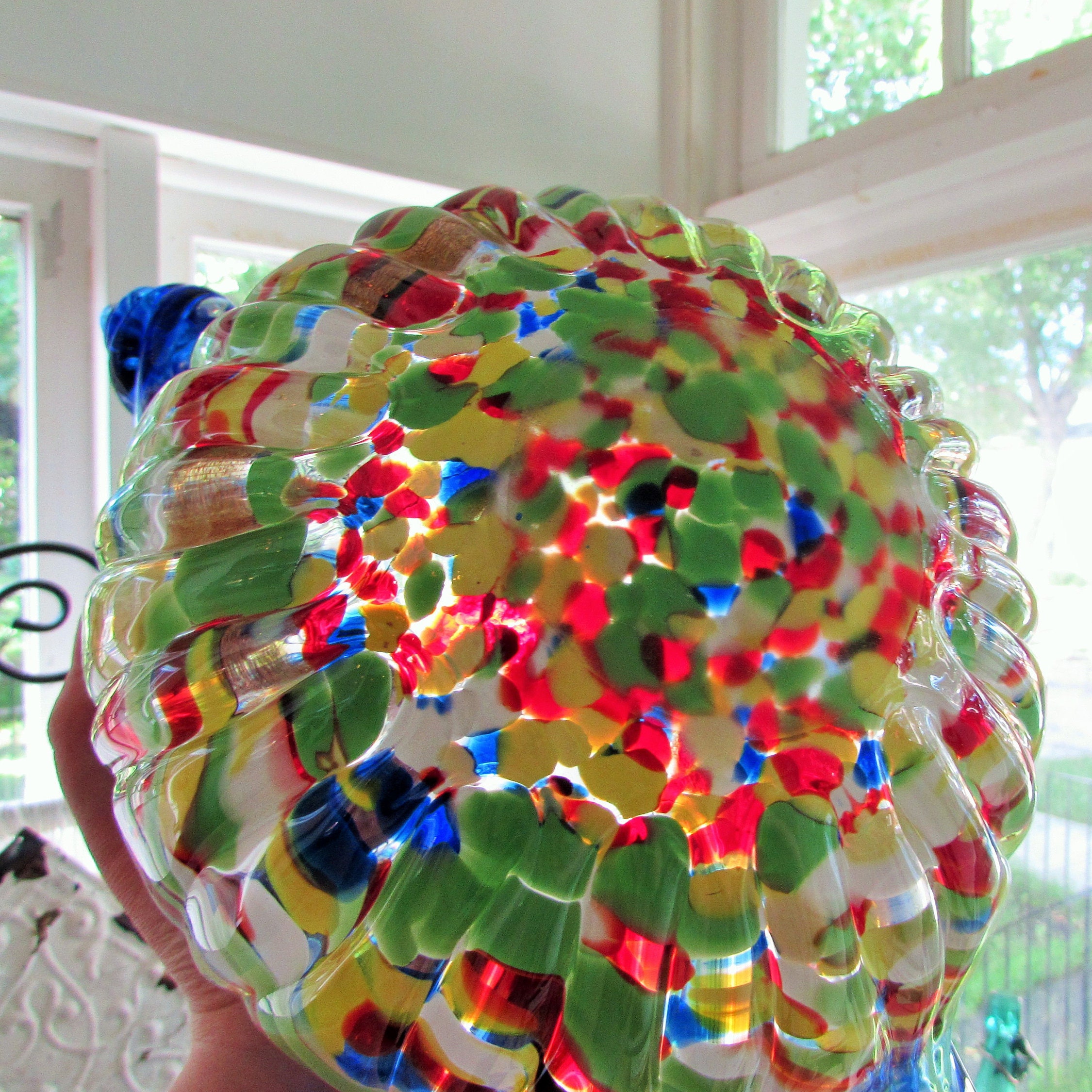 Large Confetti Art Glass Bowls Etsy