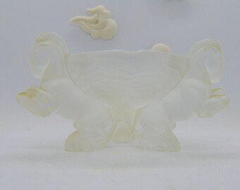 satin glass horses ashtray