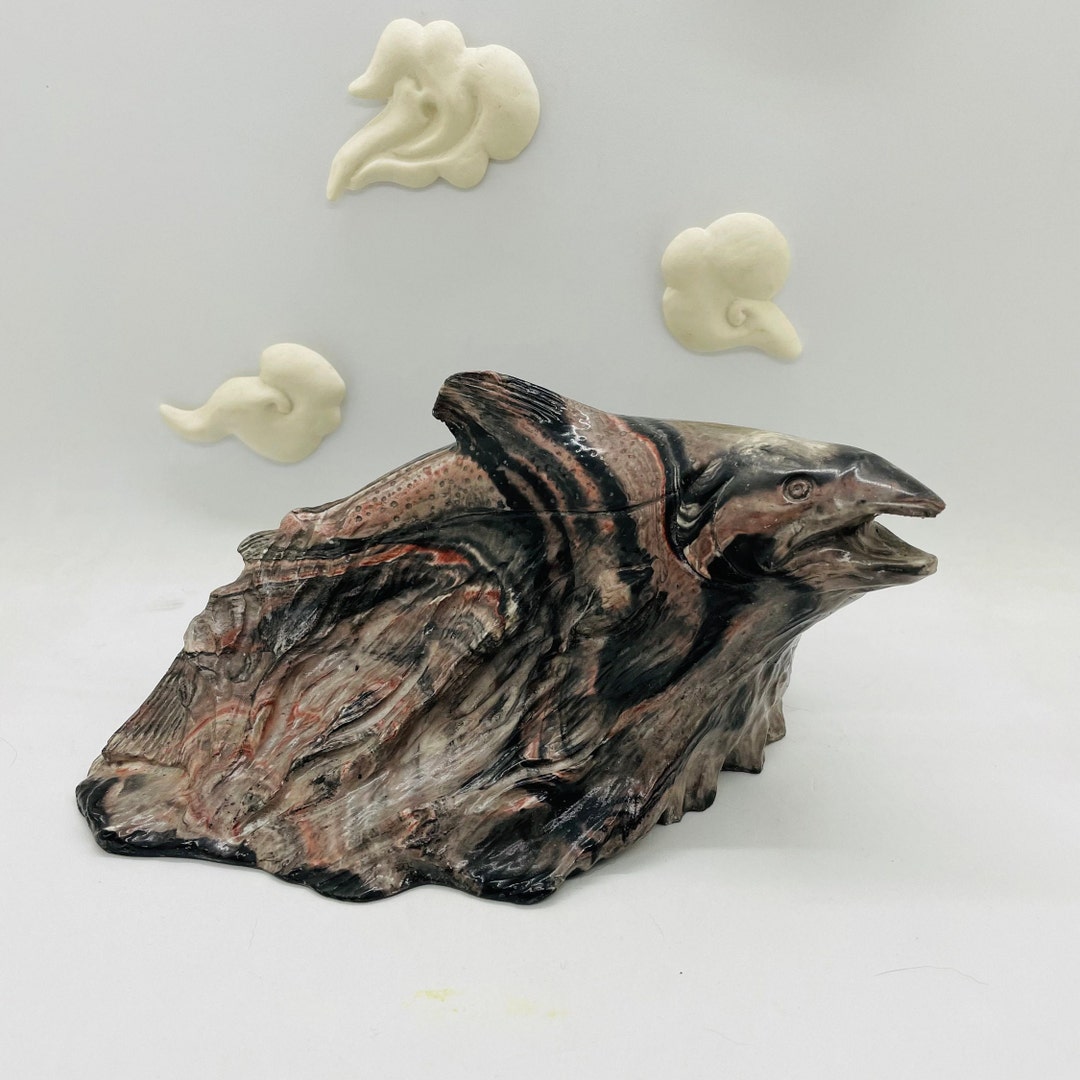 Vintage Cast Soapstone Inuit Sculpture Canada Etsy