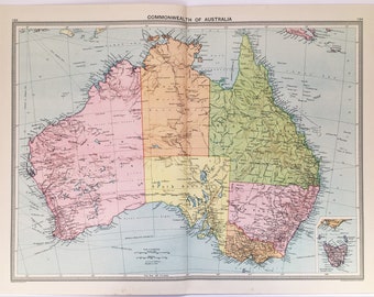 Old Australia Map | Etsy