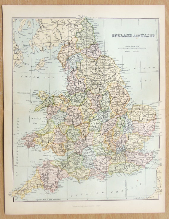 North and Central Scotland SCOTLAND Railway Systems 1907 old antique map