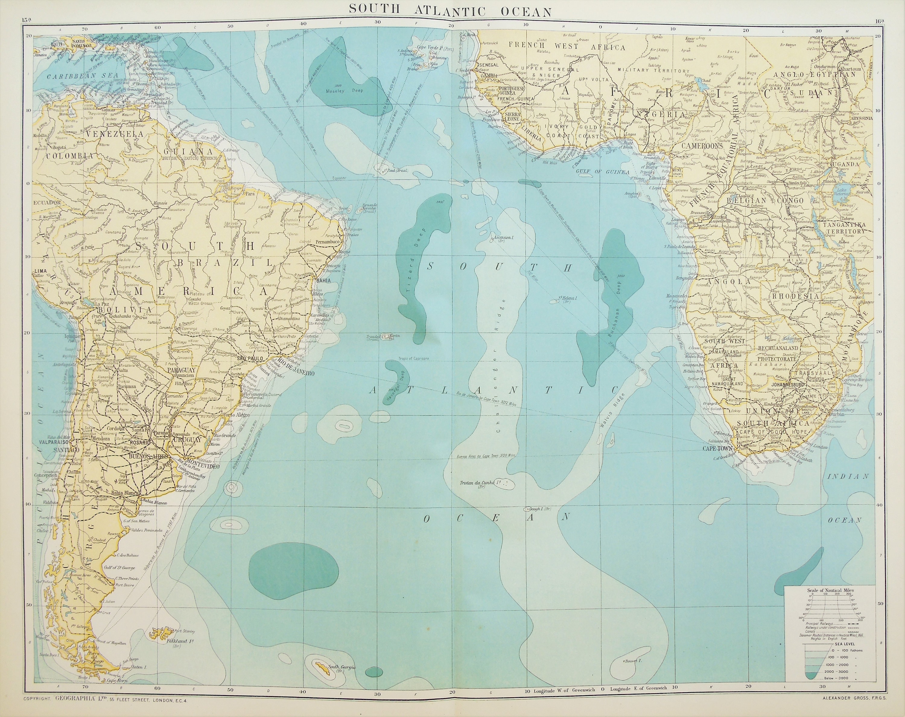 South Atlantic Ocean Map 