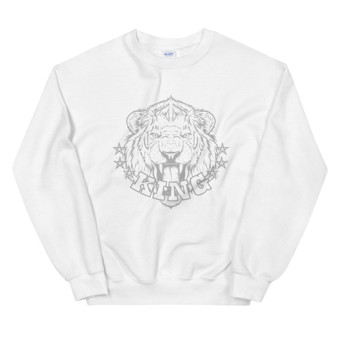 Lion Sweater Lion Sweatshirt Lion Crewneck Sweater Roaring Etsy