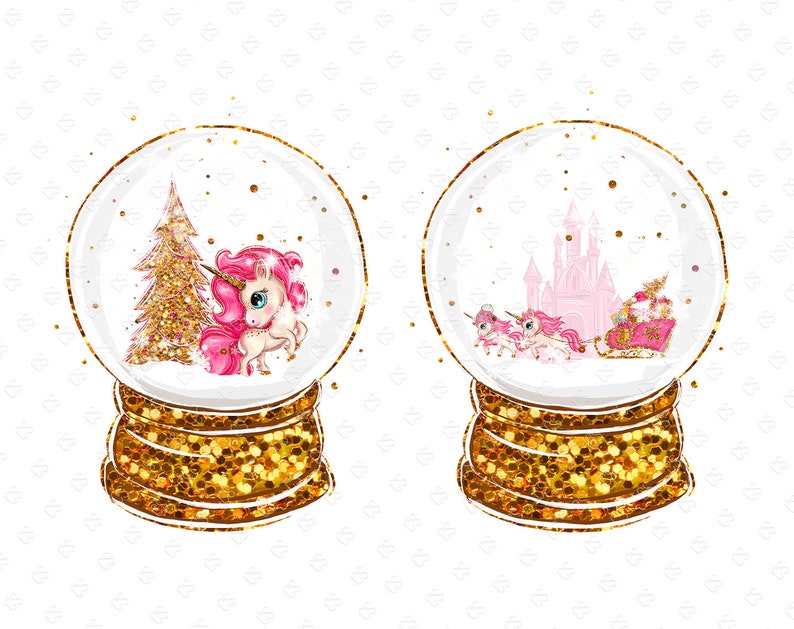 Christmas Unicorn Clipart Xmas illustrations unicorns clip | Etsy