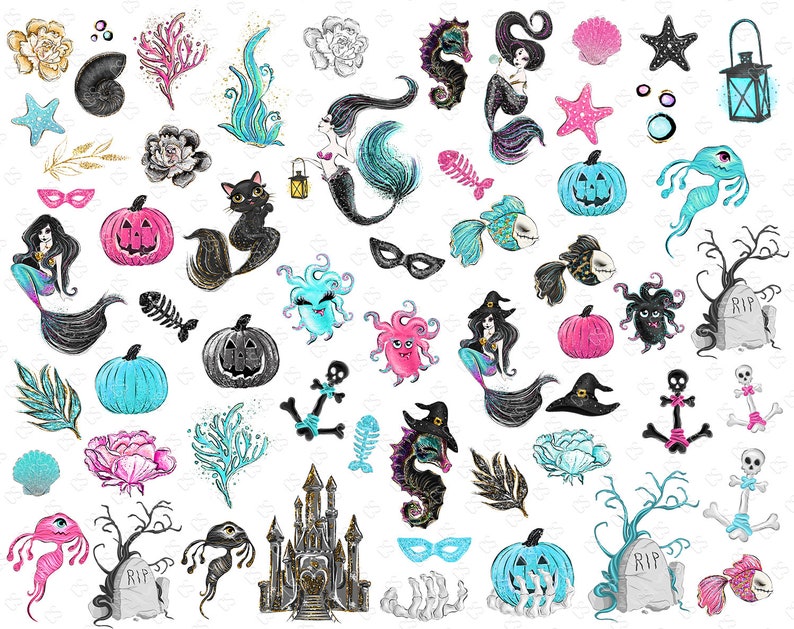 Free Free Halloween Mermaid Svg 396 SVG PNG EPS DXF File