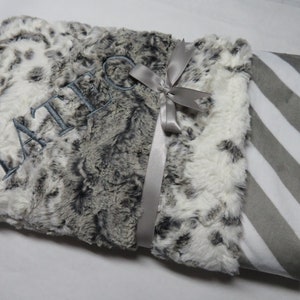 Baby Personalized Baby blanket, Snow Owl Baby Blanket, Baby Gift, Baby Shower Gift