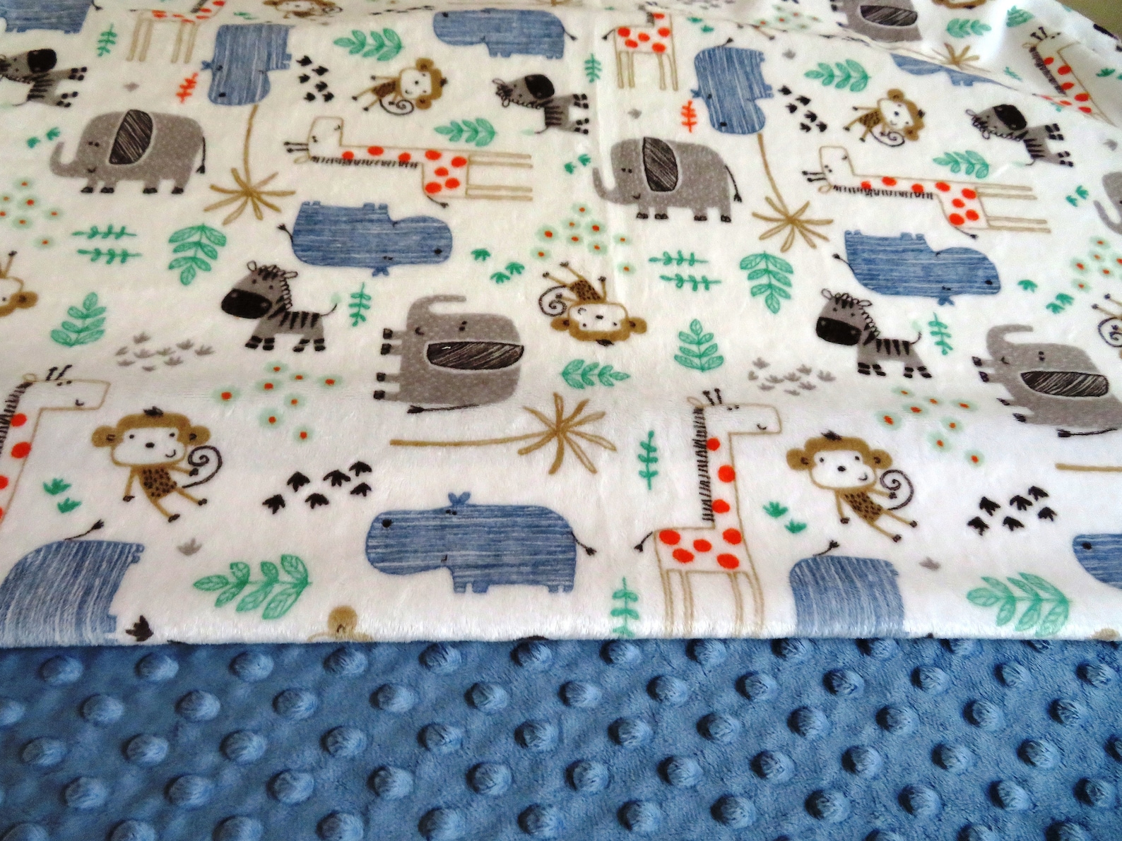 Jungle Baby Blanket Personalized Baby Boy Blanket Cuddle Etsy