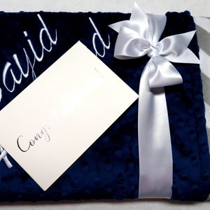 Baby Boy, Baby Blanket, Baby Blanket Personalized, Navy Blue Baby Boy Blanket, Baby Gift, Baby Shower Gift, Minky Baby Blankets