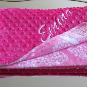 Baby Girl  Blanket, Personalized baby Girl Blanket,  Pink  Baby Girl Blanket, Minky  Baby Gift, Baby Shower Gift, Minky Baby Girl Blankets,