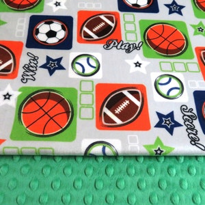 Personalized Baby Boy Blanket, Baby Blanket, Football Baby Boy Blanket, Baby Gift, Baby Shower Gift, Minky Baby Blankets