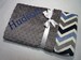 Baby Blanket, Personalized Baby Boy Blanket, Navy Gray Chevron  Baby Boy Blanket, Baby Gift, Baby Shower Gift, Minky Baby Blankets 