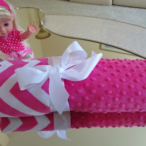Baby Girl Blanket, Personalized Baby Girl  Blanket,  Pink  Baby Girl Blanket, Minky  Baby Gift, Baby Shower Gift, Minky Baby Girl Blankets,