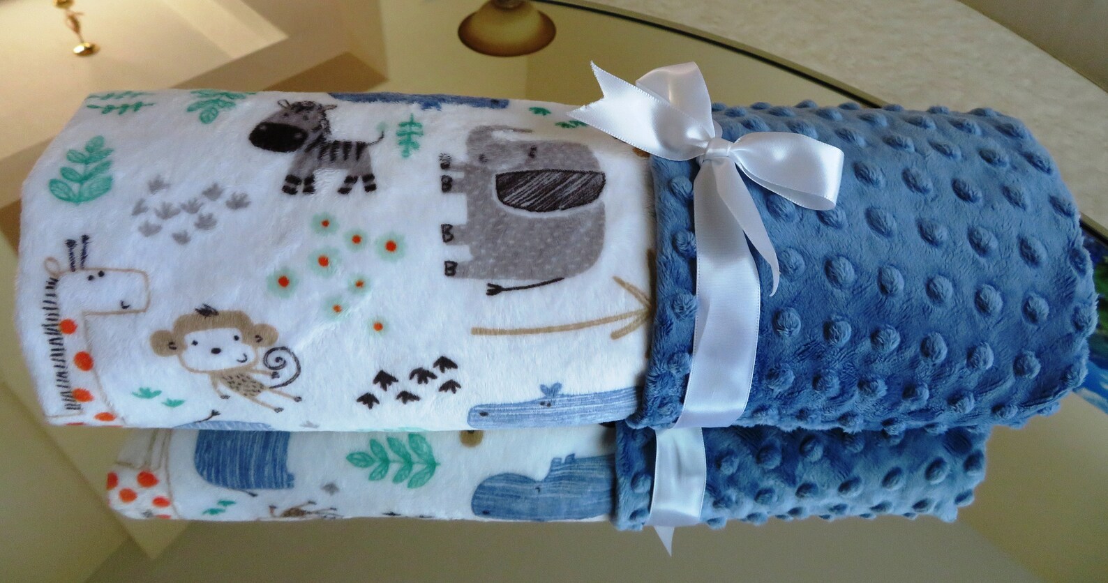 Jungle Baby Blanket Personalized Baby Boy Blanket Cuddle Etsy