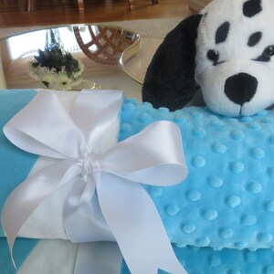 Babydecke, personalisierte Babydecke, blau/weiß Chevron Babydecke, Baby Geschenk, Baby Shower Geschenk, Minky Babydecken