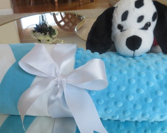 Personalisierte Minky Babydecke, Babypartygeschenk, USA Handgefertigt