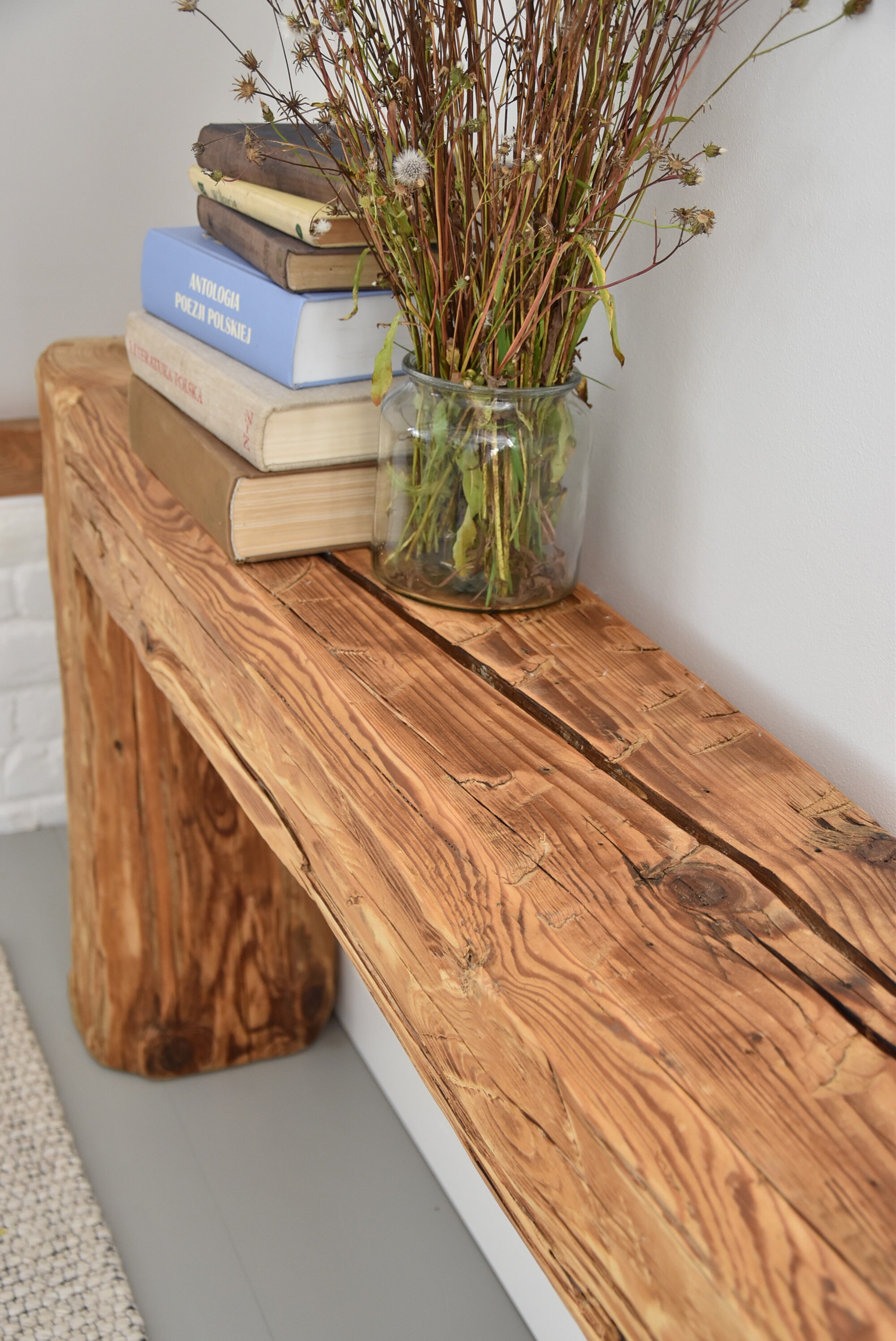 Reclaimed beam console table old beams rustic country style | Etsy