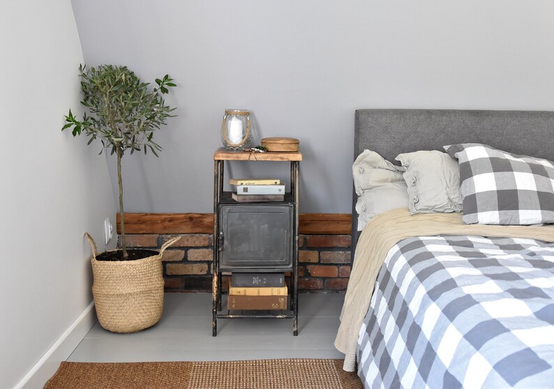 Industrial Vintage French Metal bedside cupboard Etsy