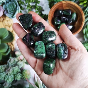 Ruby Zoisite Tumblestone | Crystal Polished Gemstone | Ruby Zoisite Crystal |