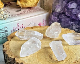 Natural Clear Quartz Raw Point, Responsibly Sourced Crystals, Witchcraft Supplies, Clear Quartz Point