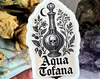 Aqua Tofana Sticker | Cute Witchy Decal | Funny Feminist Sticker | Witchcraft Stickers