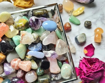 Crystal Confetti Mix | Polished and Upolished Gemstone Bag | Starter Crystals 100g Mixed Gemstones