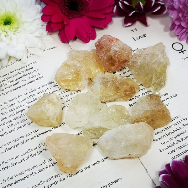 Raw Natural Citrine Rough Crystal - Energizing Healing Stone for Positive Energy and Abundance