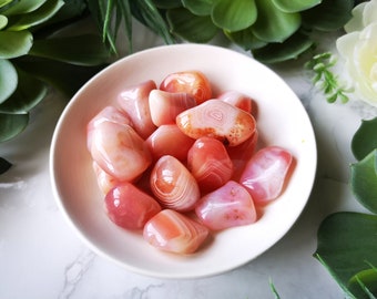 Apricot Agate Tumblestone | Crystal Polished Gemstone | Apricot Agate Crystal |