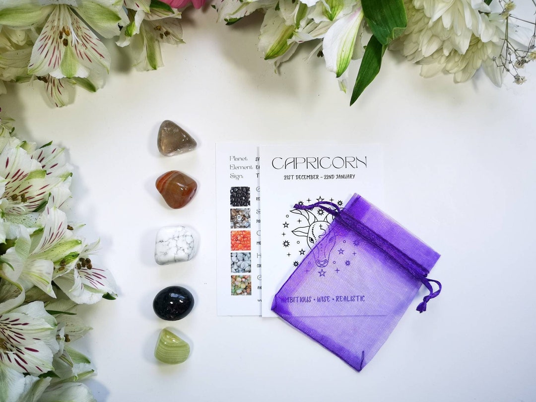 Capricorn Zodiac Crystal Kit Healing Crystal Set Capricorn - Etsy UK