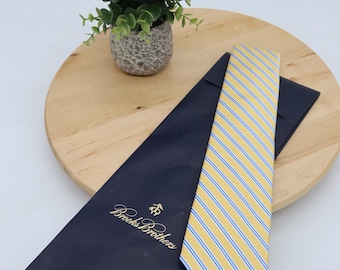 Corbata vintage de rayas amarillas y azules de Brooks Brothers
