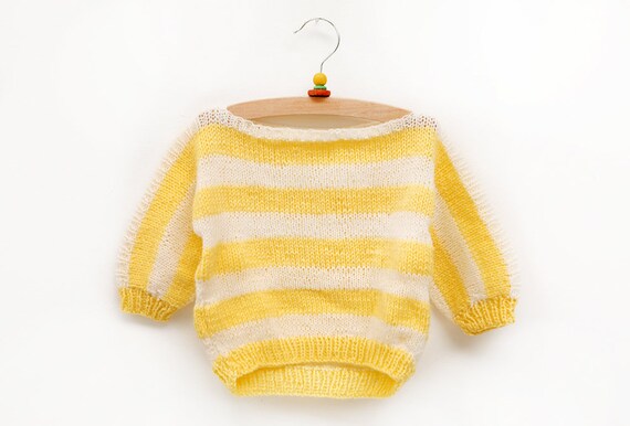 striped yellow sweater